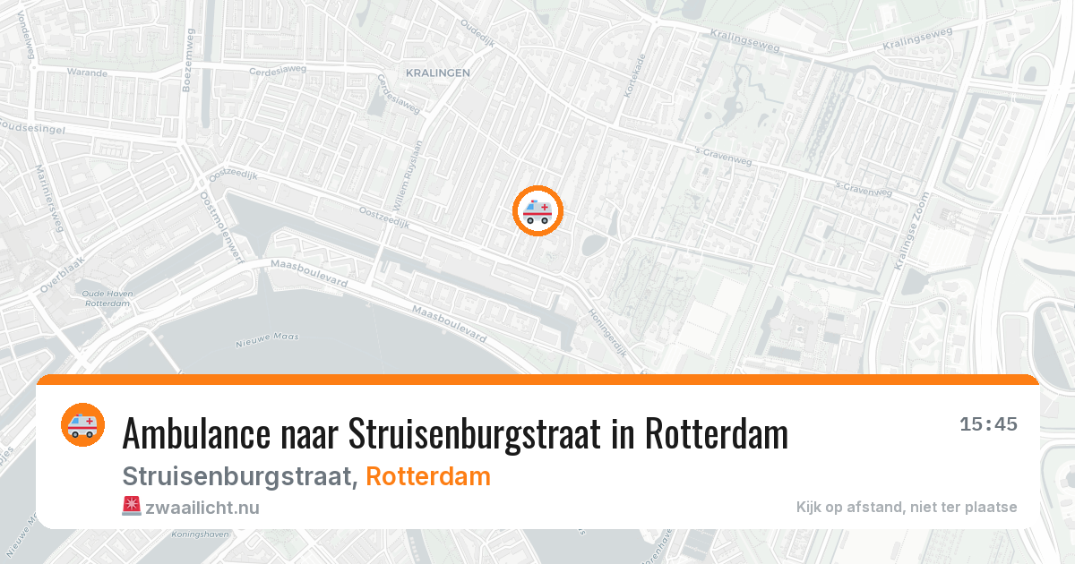 Ambulance naar Struisenburgstraat in Rotterdam — 15 jul 2026