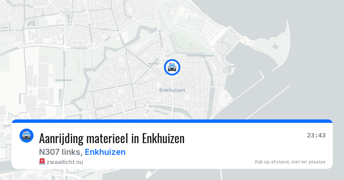 Aanrijding materieel in Enkhuizen — 8 apr 2026
