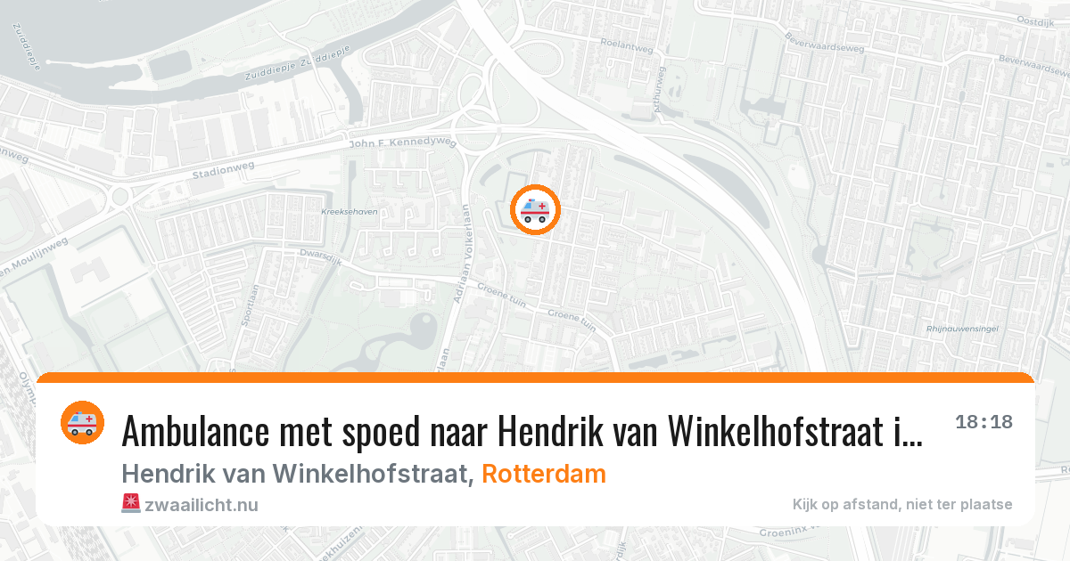 Ambulance met spoed naar Hendrik van Winkelhofstraat in Rotterdam — 21 mei 2026