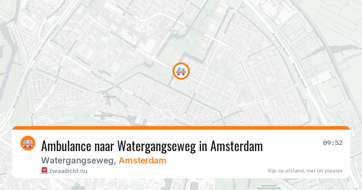 Ambulance naar Watergangseweg in Amsterdam — 16 jul 2026