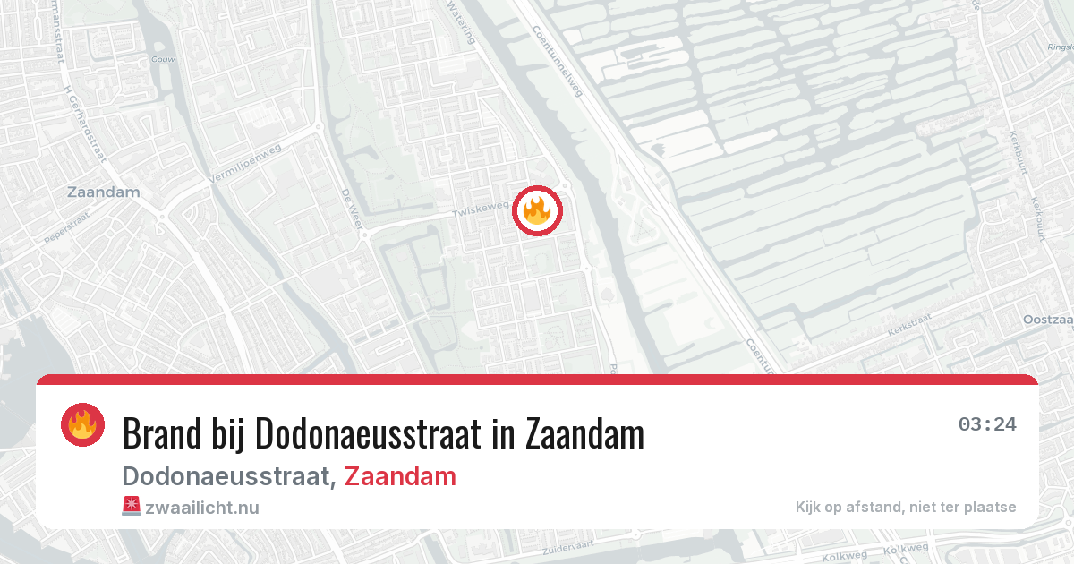 Brand bij Dodonaeusstraat in Zaandam — 20 mei 2026