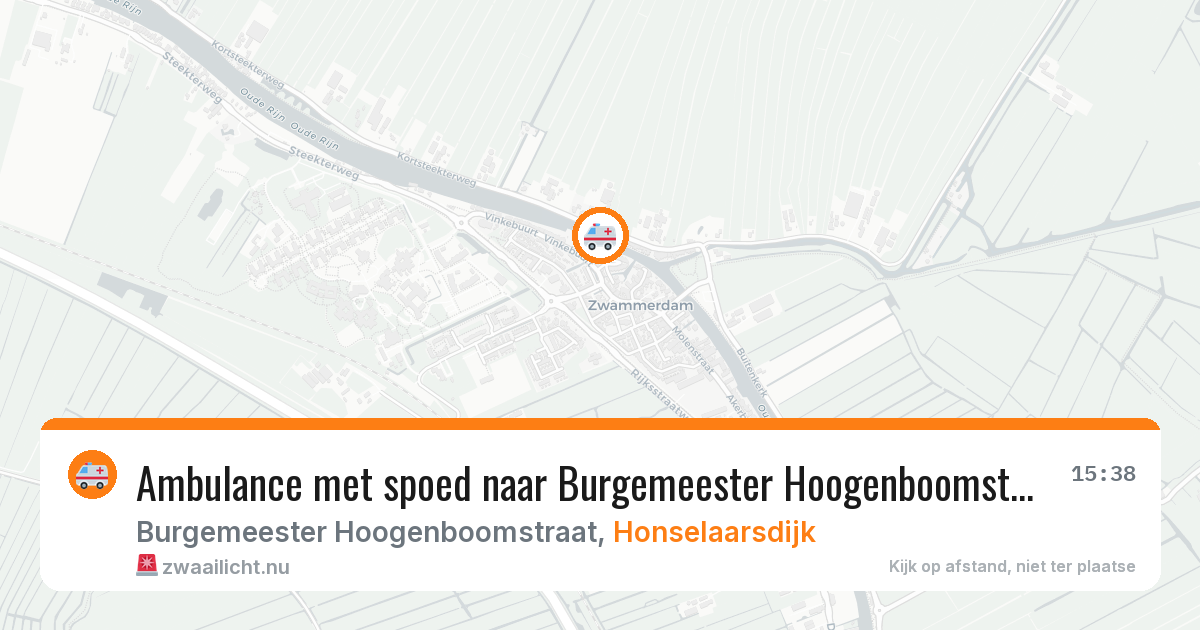Ambulance met spoed naar Burgemeester Hoogenboomstraat in Honselaarsdijk — 7 apr 2026