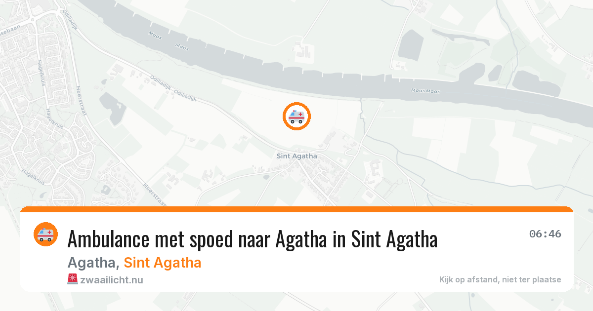 Ambulance met spoed naar Agatha in Sint Agatha — 1 jul 2026