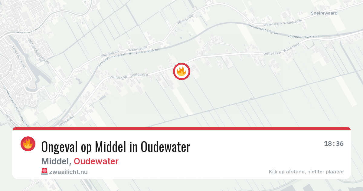 Ongeval op Middel in Oudewater — 17 jul 2026