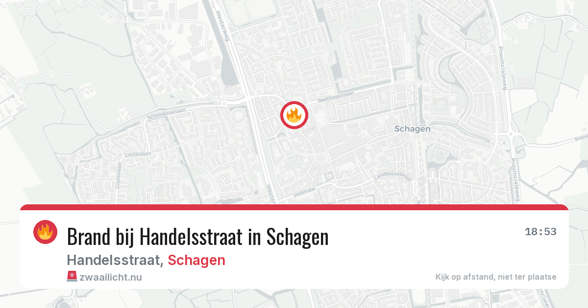Brand bij Handelsstraat in Schagen — 14 mei 2026