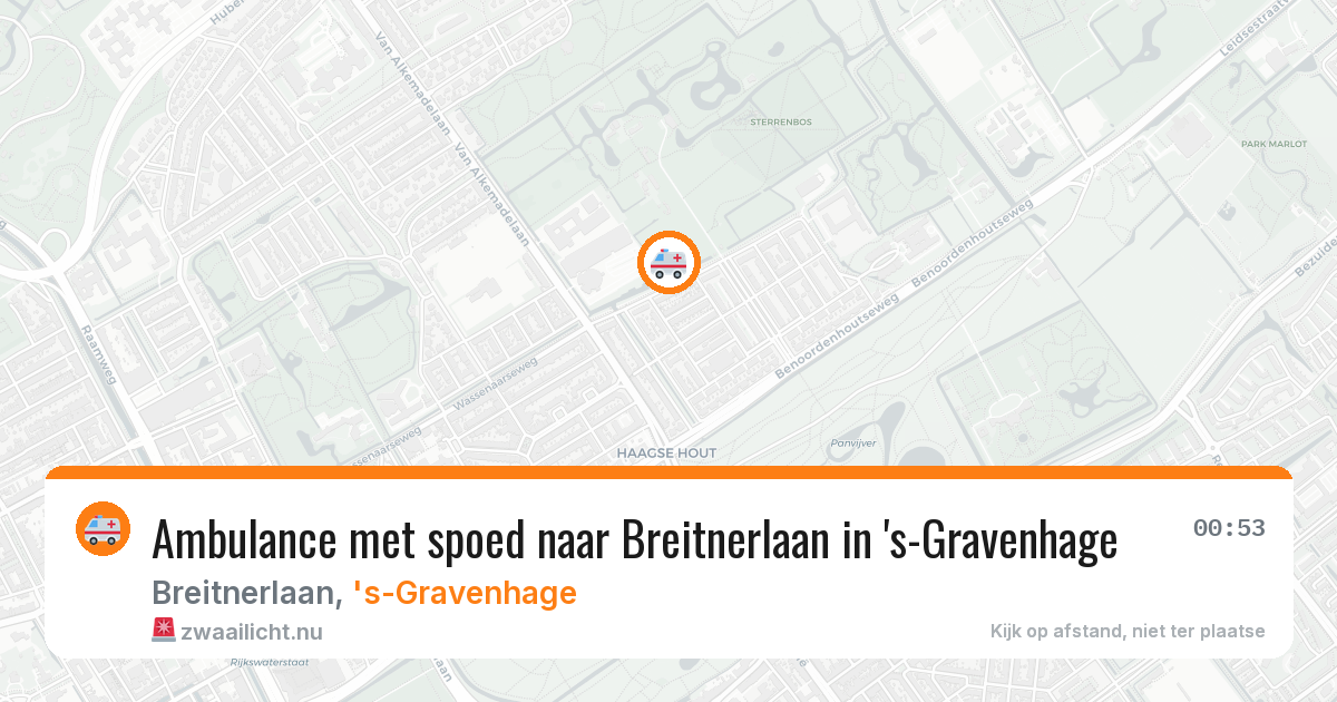 Ambulance met spoed naar Breitnerlaan in 's-Gravenhage — 9 apr 2026