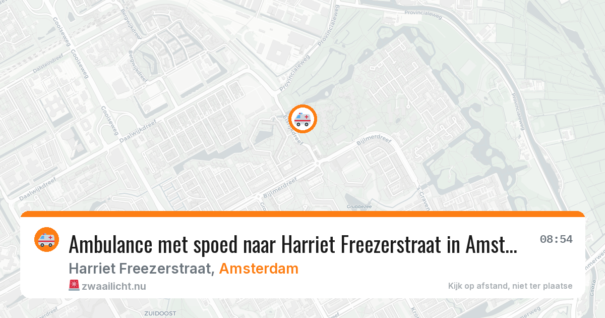 Ambulance met spoed naar Harriet Freezerstraat in Amsterdam — 21 jul 2026
