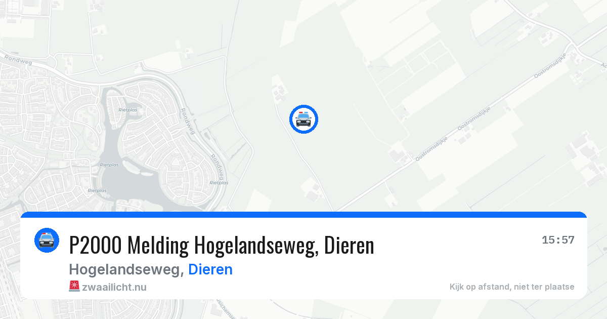 P2000 Melding Hogelandseweg, Dieren — 25 jul 2026