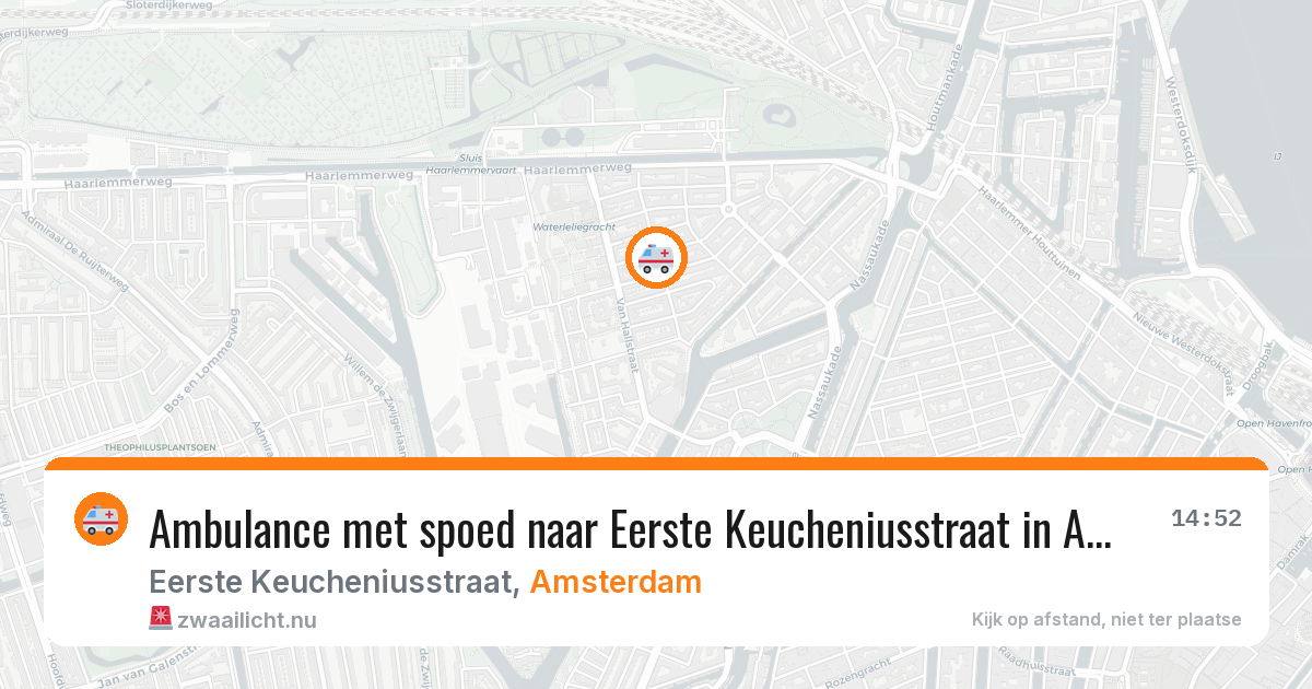 Ambulance met spoed naar Eerste Keucheniusstraat in Amsterdam — 9 mei 2026