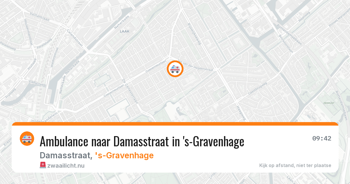 Ambulance naar Damasstraat in 's-Gravenhage — 5 mei 2026