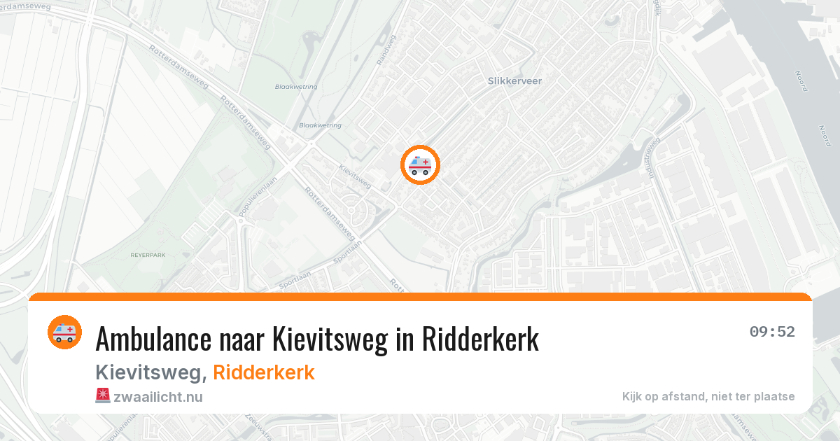 Ambulance naar Kievitsweg in Ridderkerk — 26 mrt 2026