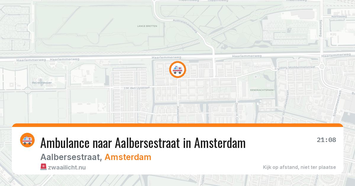 Ambulance naar Aalbersestraat in Amsterdam — 19 mrt 2026