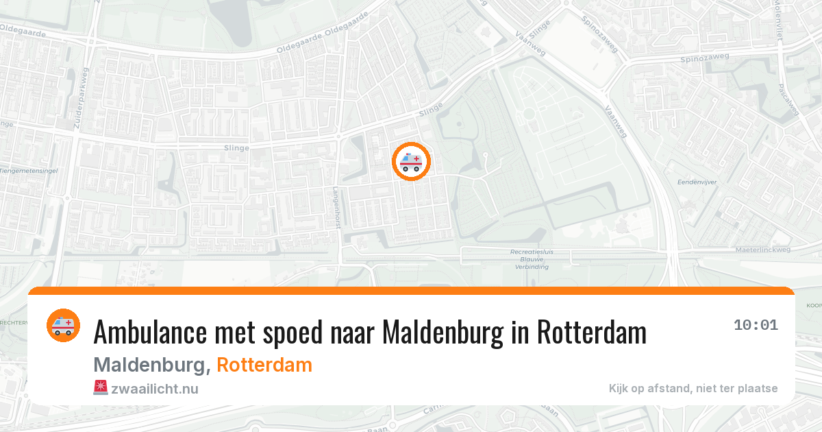 Ambulance met spoed naar Maldenburg in Rotterdam — 21 jul 2026