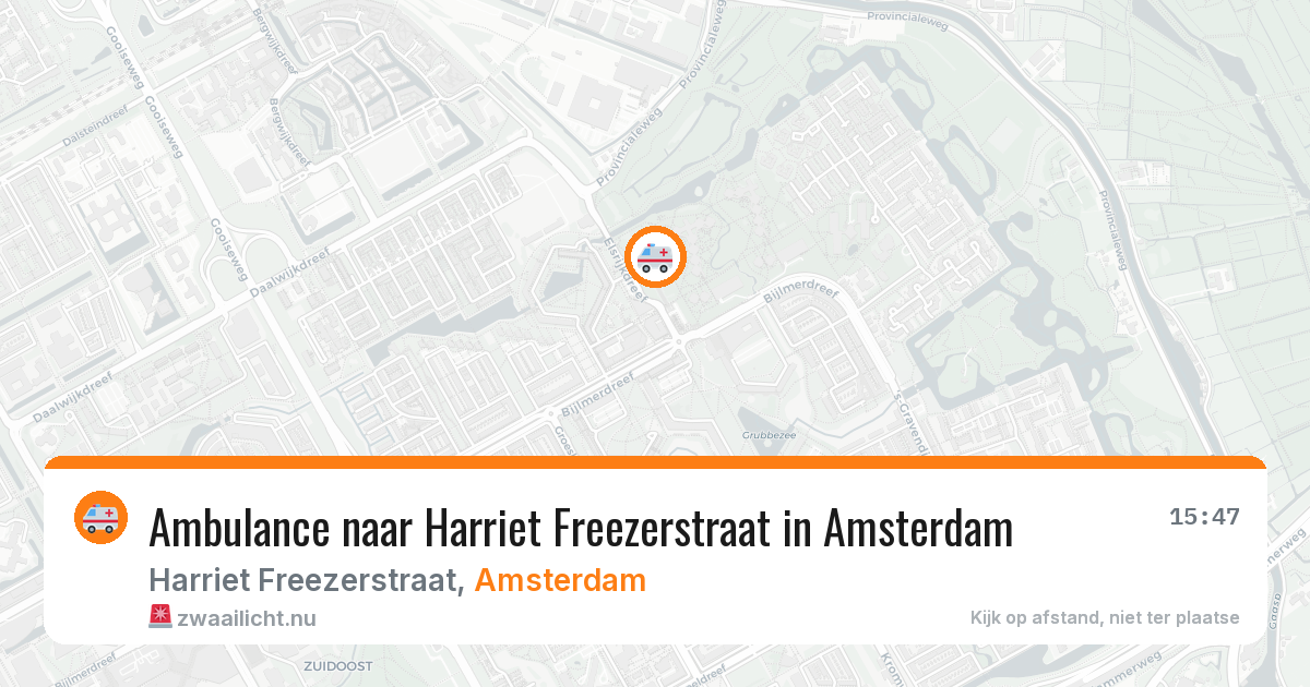 Ambulance naar Harriet Freezerstraat in Amsterdam — 23 mrt 2026