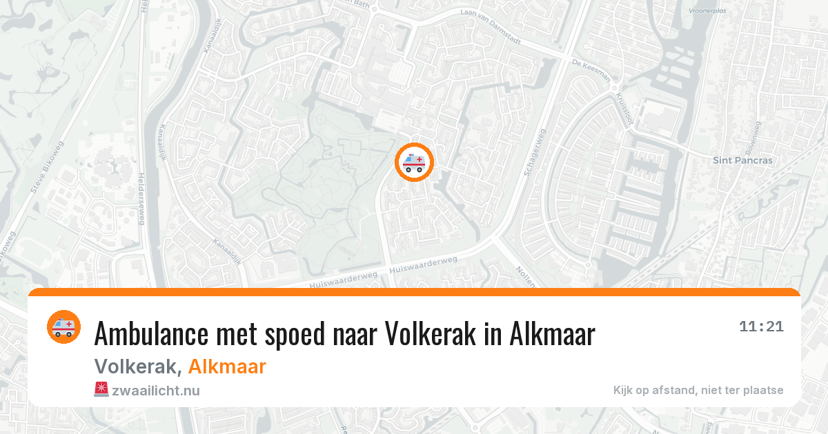 Ambulance met spoed naar Volkerak in Alkmaar — 20 mei 2026