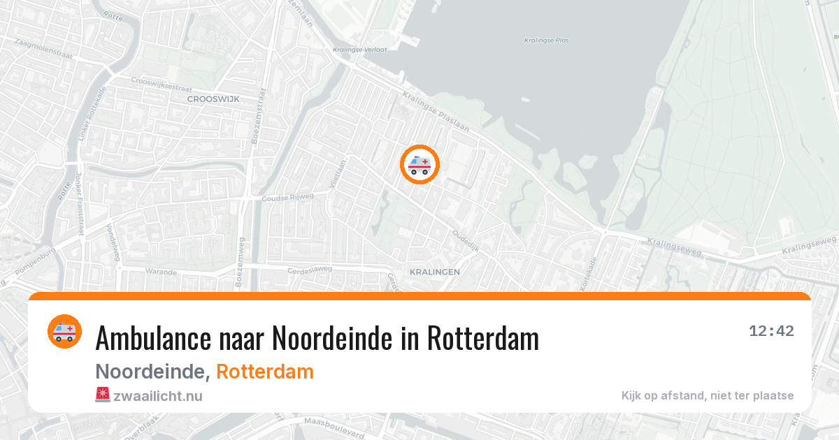 Ambulance naar Noordeinde in Rotterdam — 1 apr 2026
