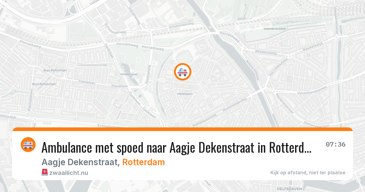 Ambulance met spoed naar Aagje Dekenstraat in Rotterdam — 14 jul 2026