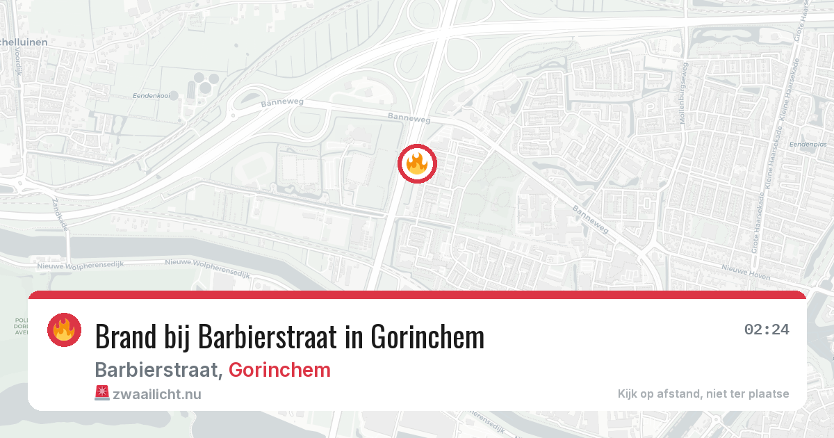 Brand bij Barbierstraat in Gorinchem — 18 jul 2026