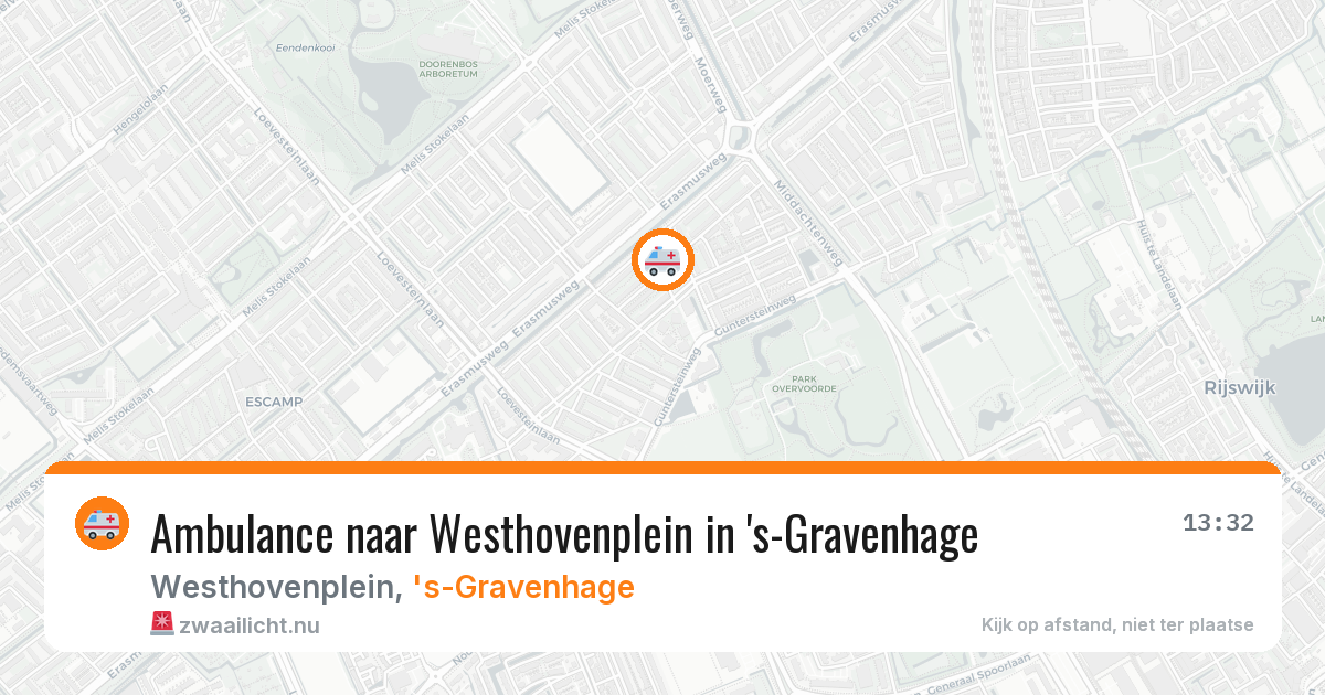Ambulance naar Westhovenplein in 's-Gravenhage — 16 jul 2026