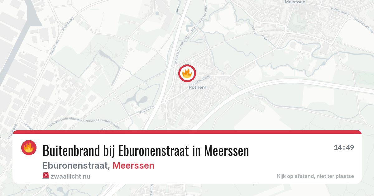 Buitenbrand bij Eburonenstraat in Meerssen — 15 jul 2026