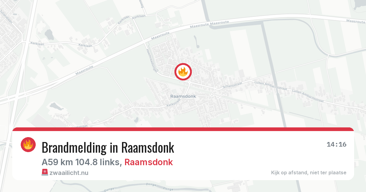 Brandmelding in Raamsdonk — 10 apr 2026