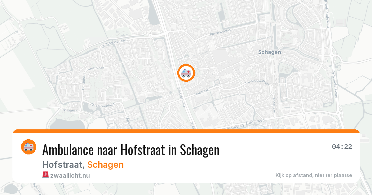 Ambulance naar Hofstraat in Schagen — 8 mei 2026