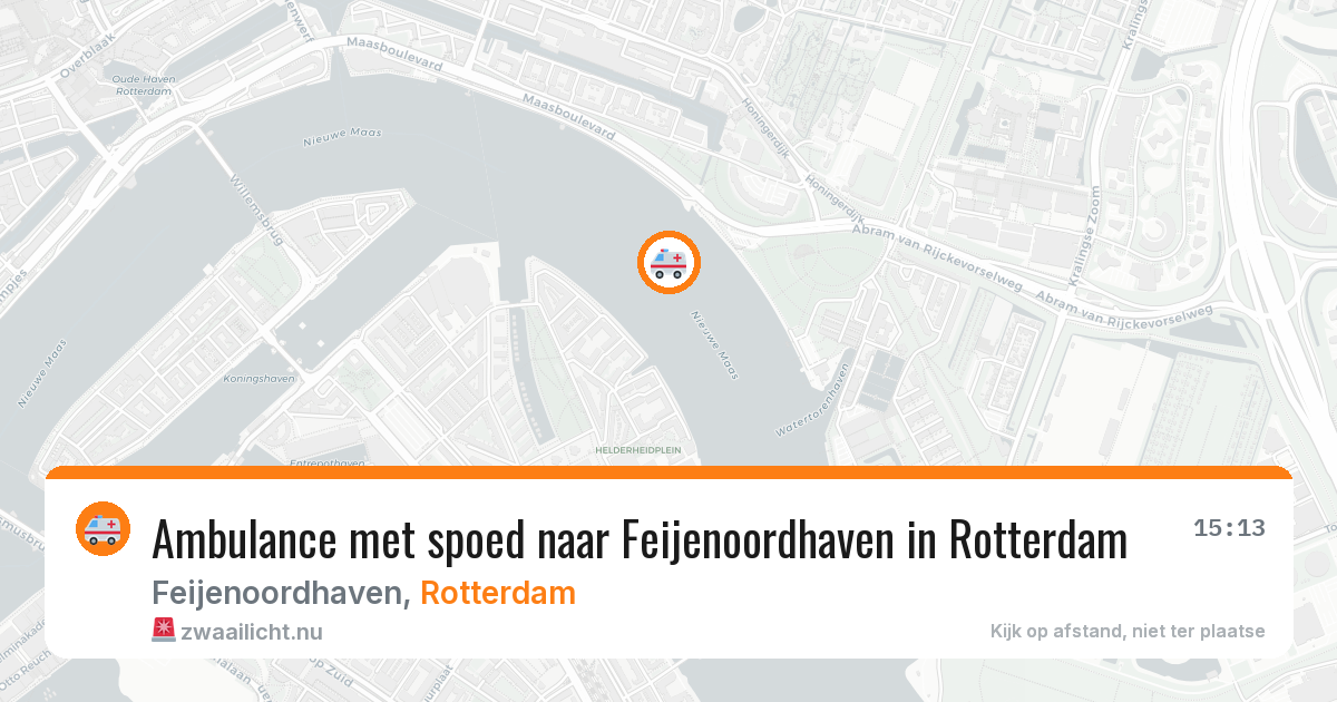 Ambulance met spoed naar Feijenoordhaven in Rotterdam — 5 jun 2026