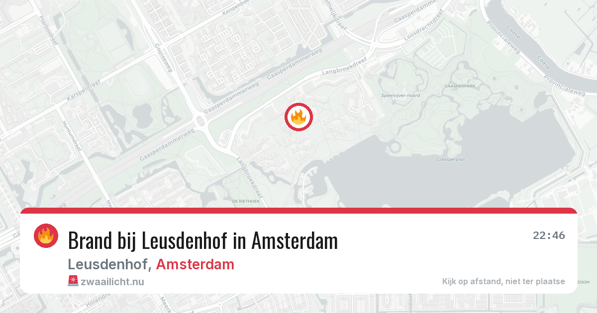 Brand bij Leusdenhof in Amsterdam — 15 jul 2026