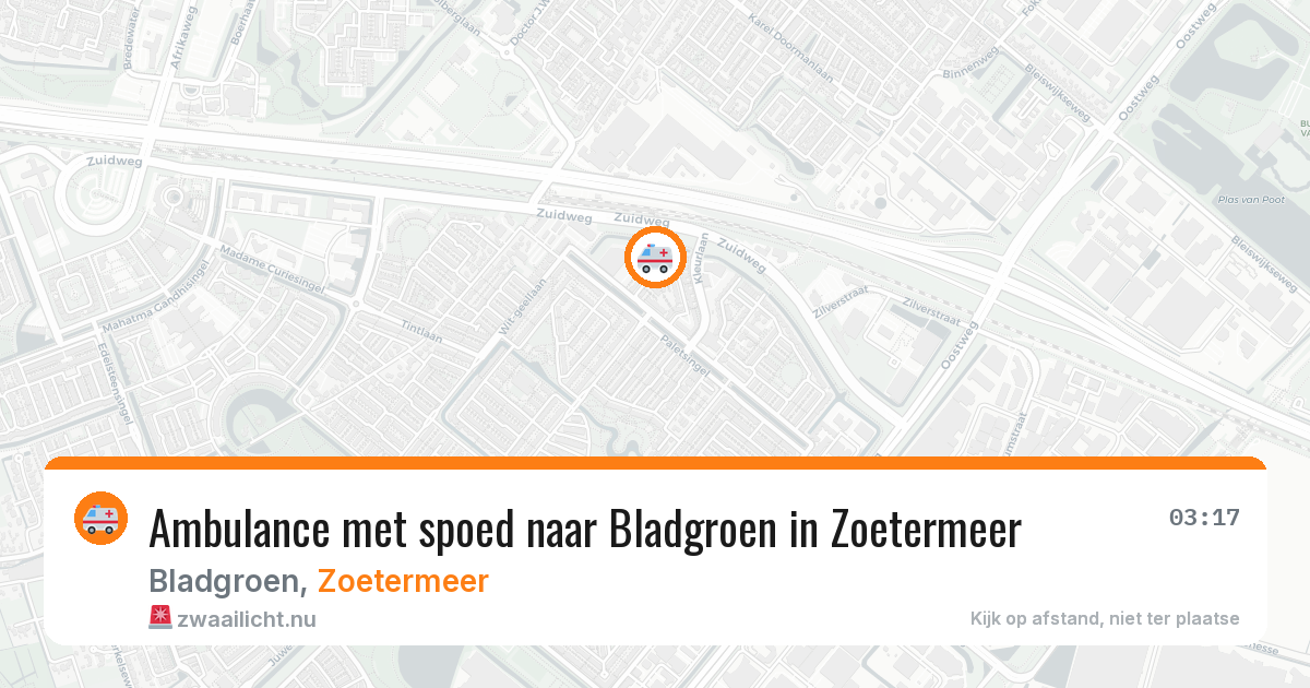 Ambulance met spoed naar Bladgroen in Zoetermeer — 22 apr 2026