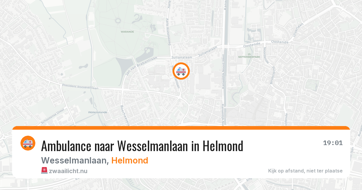Ambulance naar Wesselmanlaan in Helmond — 17 jul 2026