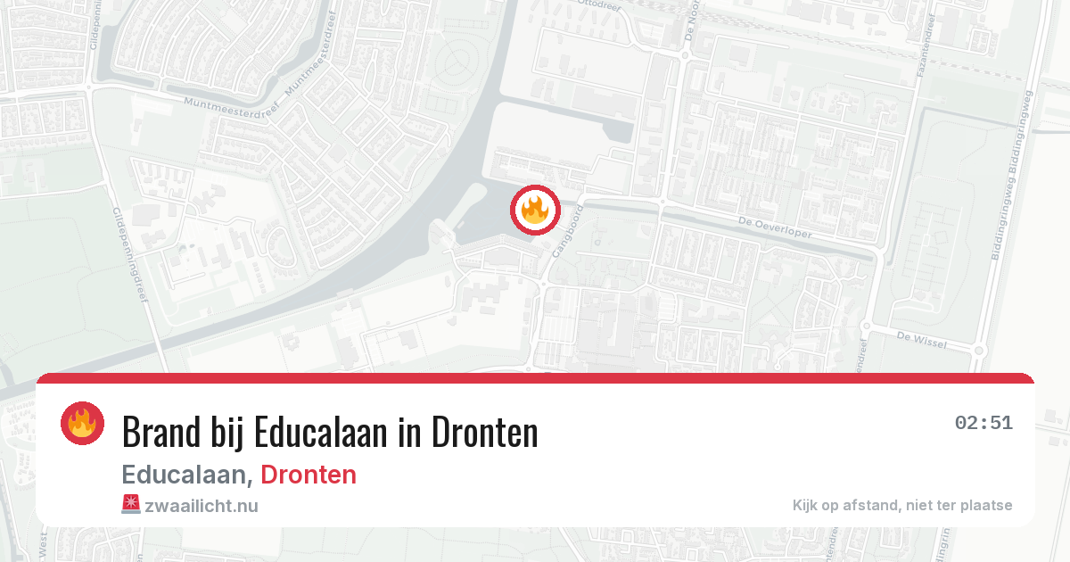 Brand bij Educalaan in Dronten — 17 mrt 2026
