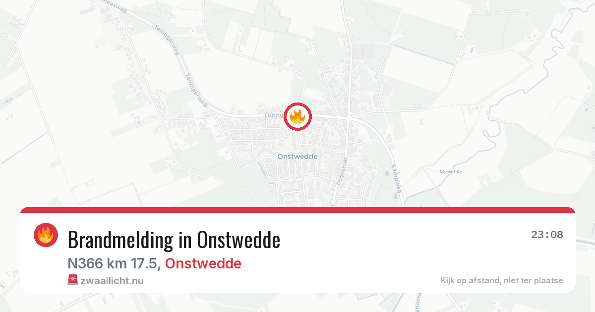 Brandmelding in Onstwedde — 7 mrt 2026