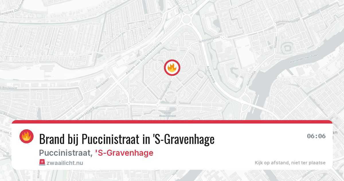 Brand bij Puccinistraat in 'S-Gravenhage — 18 mrt 2026
