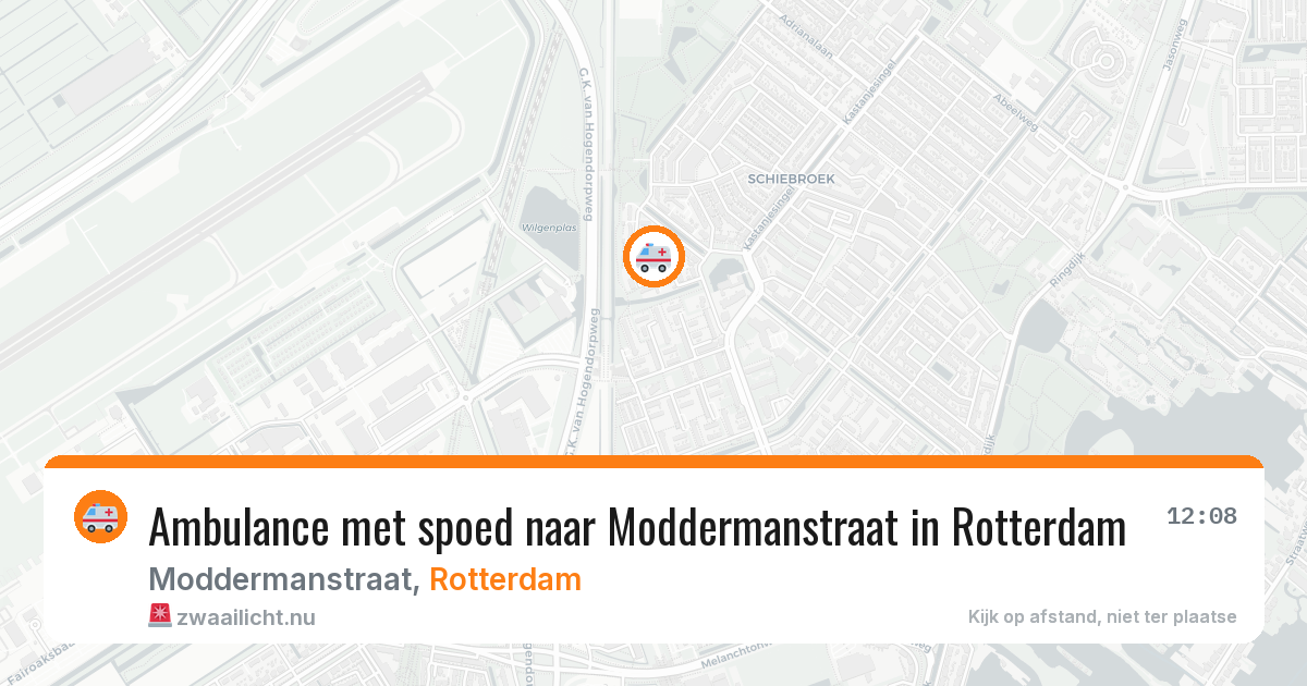Ambulance met spoed naar Moddermanstraat in Rotterdam — 24 mei 2026