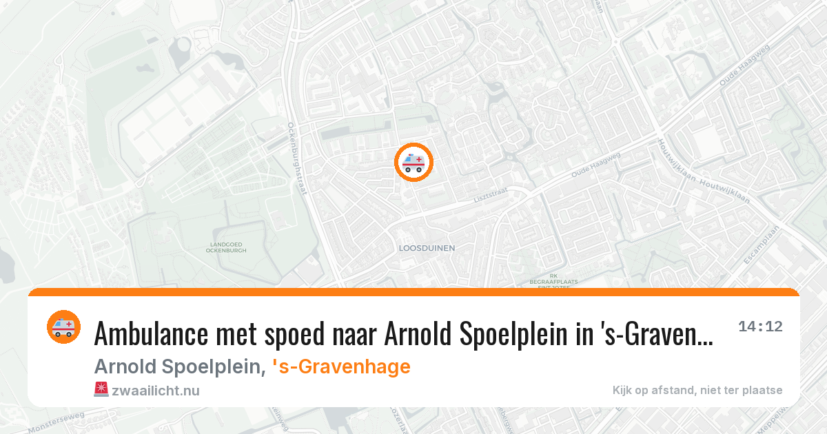 Ambulance met spoed naar Arnold Spoelplein in 's-Gravenhage — 23 jul 2026