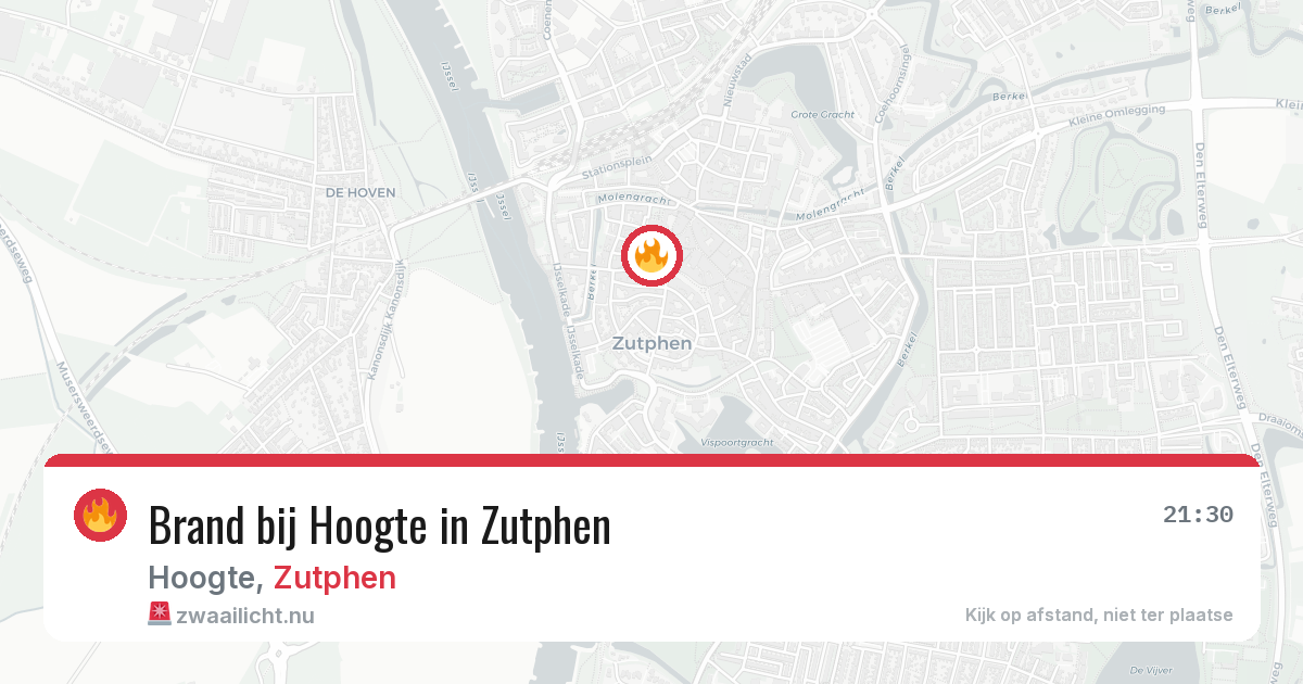 Brand bij Hoogte in Zutphen — 25 jul 2026