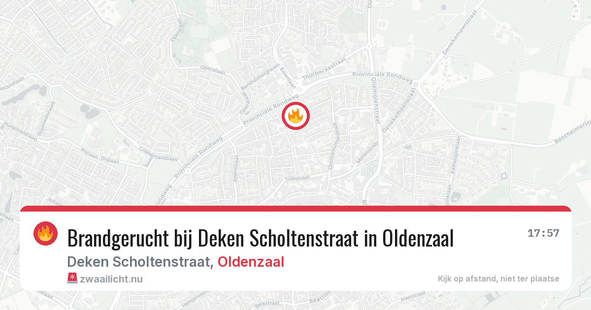 Brandgerucht bij Deken Scholtenstraat in Oldenzaal — 29 mei 2026