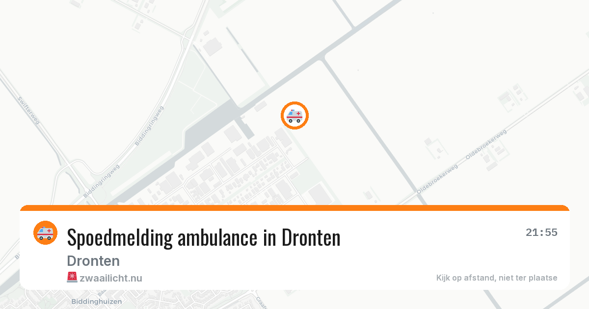 Spoedmelding ambulance in Dronten — 6 apr 2026