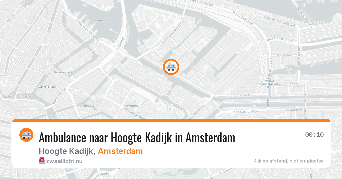 Ambulance naar Hoogte Kadijk in Amsterdam — 26 jul 2026