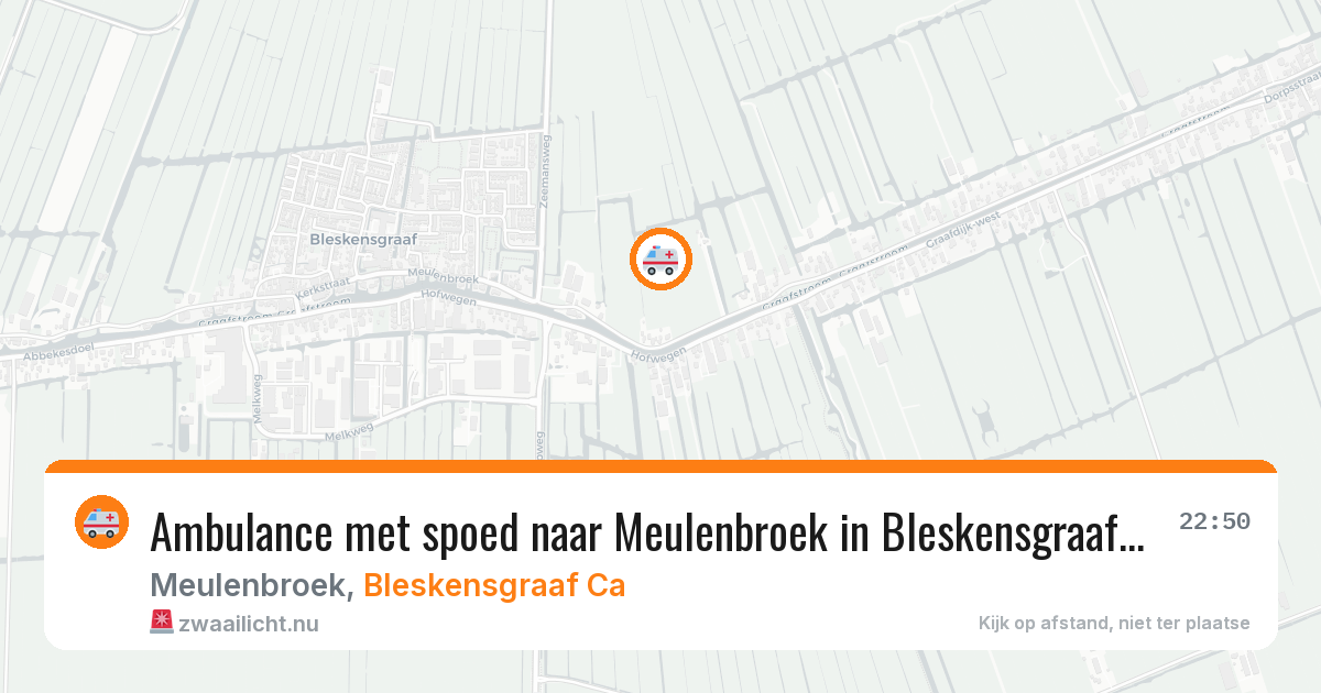 Ambulance met spoed naar Meulenbroek in Bleskensgraaf Ca — 26 jul 2026