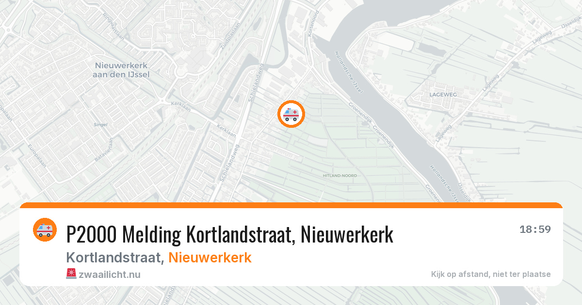 P2000 Melding Kortlandstraat, Nieuwerkerk — 15 apr 2026