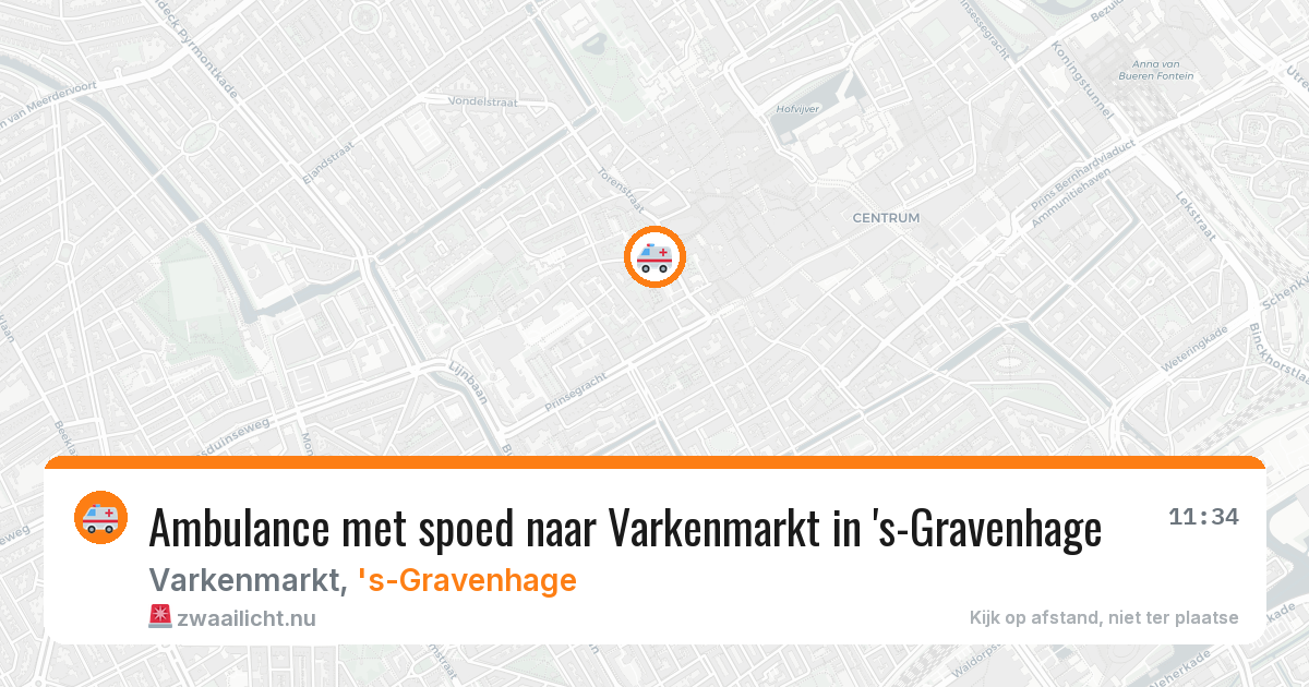 Ambulance met spoed naar Varkenmarkt in 's-Gravenhage — 10 jul 2026