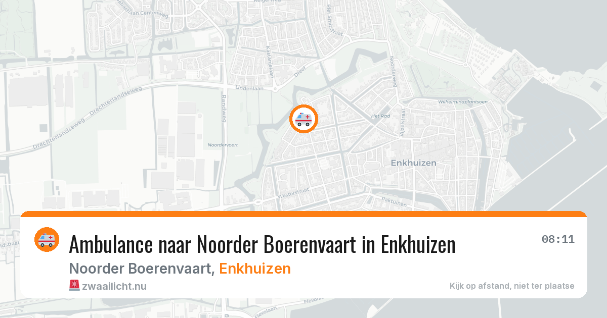 Ambulance naar Noorder Boerenvaart in Enkhuizen — 17 mei 2026