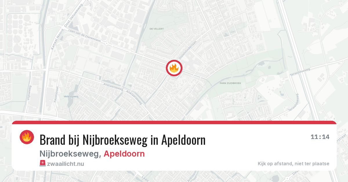 Brand bij Nijbroekseweg in Apeldoorn — 21 jul 2026