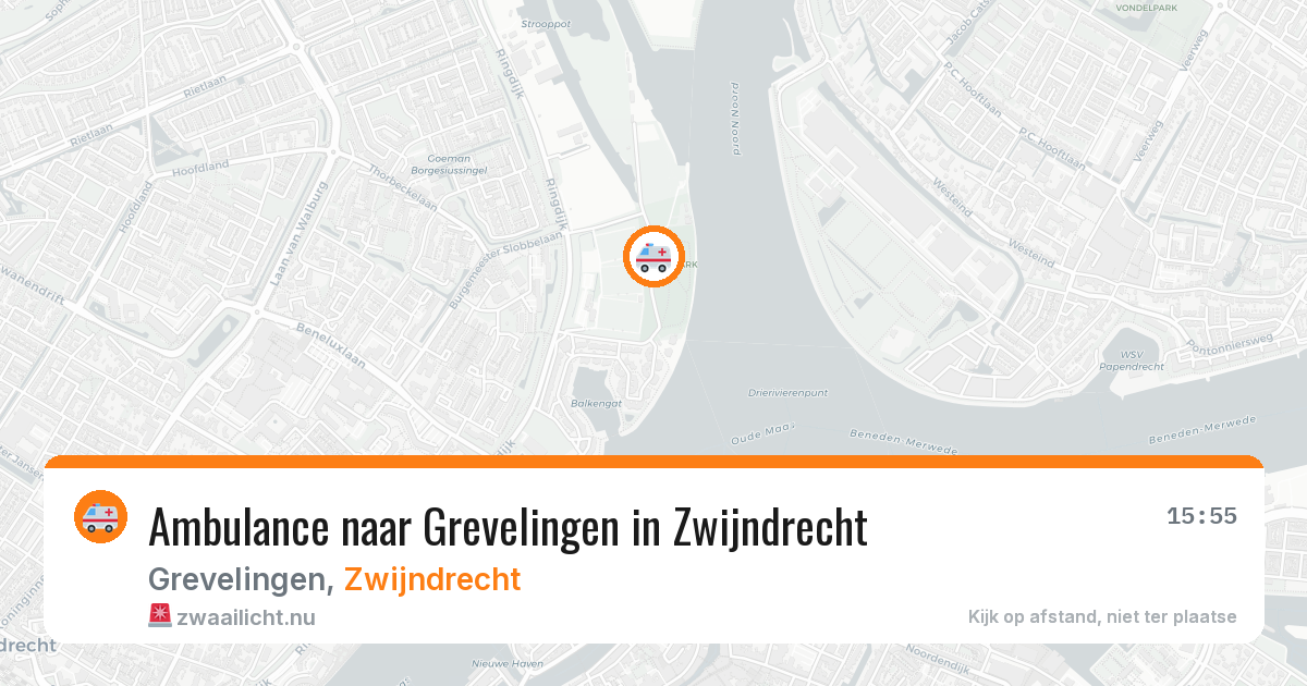 Ambulance naar Grevelingen in Zwijndrecht — 15 jul 2026