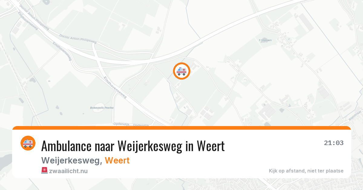 Ambulance naar Weijerkesweg in Weert — 10 jul 2026
