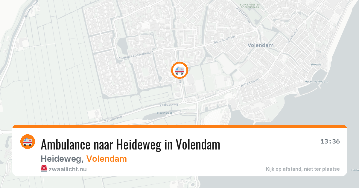 Ambulance naar Heideweg in Volendam — 20 jul 2026