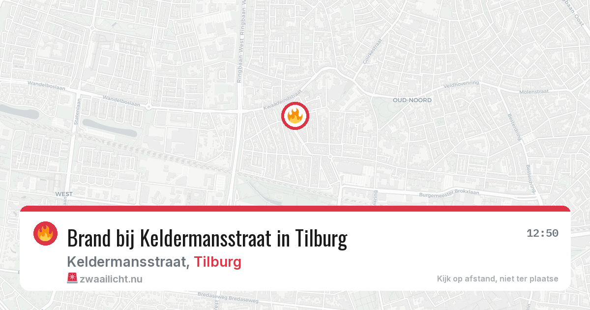 Brand bij Keldermansstraat in Tilburg — 1 jun 2026