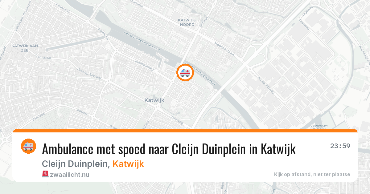 Ambulance met spoed naar Cleijn Duinplein in Katwijk — 17 jul 2026