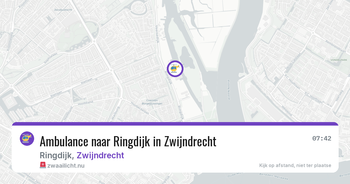 Ambulance naar Ringdijk in Zwijndrecht — 2 mrt 2026